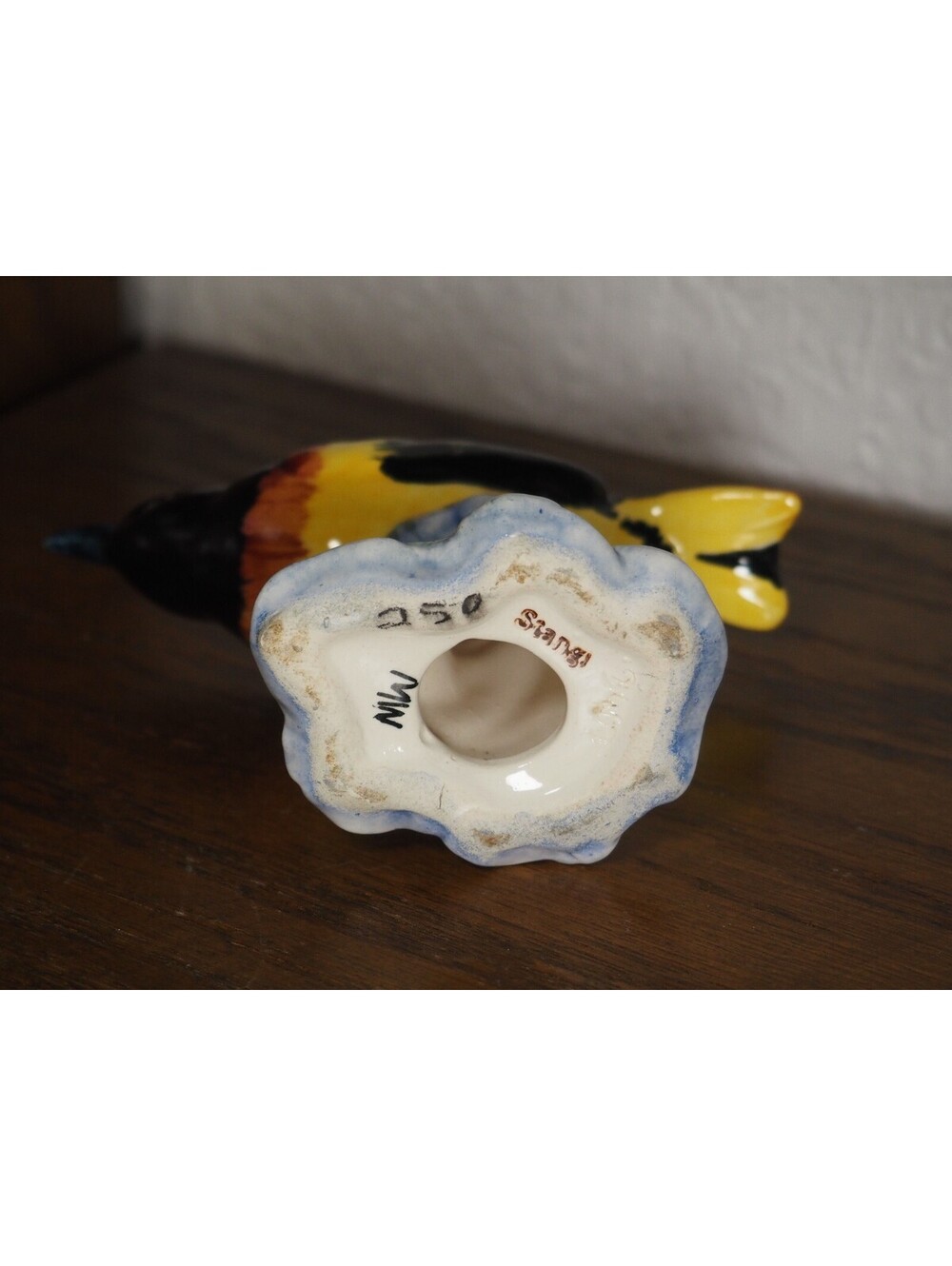 Stangl Pottery Bird Figurine, Hand‑Painted Vtg Ceramic, Black & Yellow Design - Picture 4 of 6